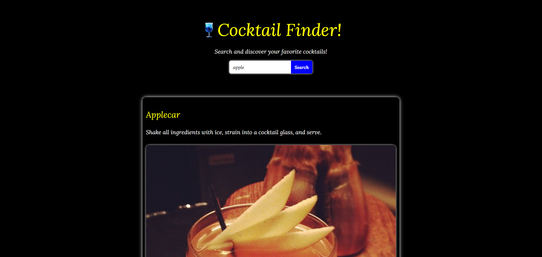 Cocktail Finder
